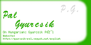 pal gyurcsik business card